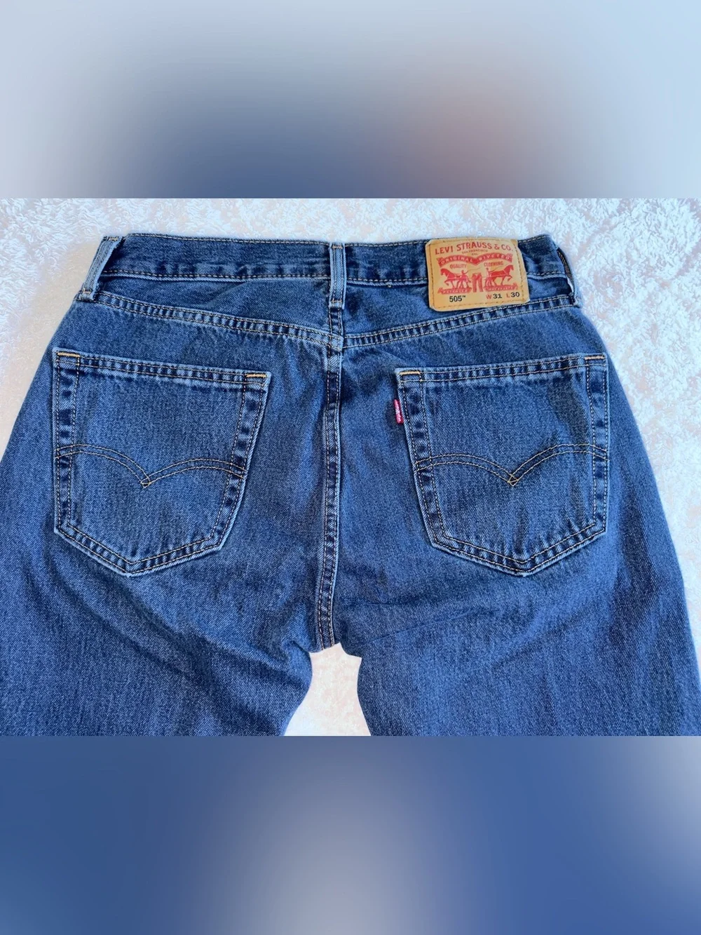 Levi's Men's Straight Jeans in Dark Blue Denim
